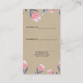 Peach Spring Watercolor Tulips Ein Freund Empfehlungskarte (Rückseite)