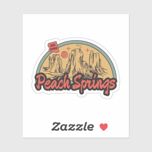 Peach Springs, Arizona Sticker (Blatt)