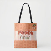 Peach Squad Savannah Bridesmaid Retro Bachelorette Tasche (Vorderseite)