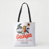 Peach Staat Georgia Wedding Tote Bag Tasche (Vorderseite)