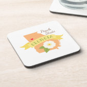 Peach Staat Getränkeuntersetzer (Linke Seite)