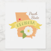 Peach Staat Weinetikett (Einzelnes Label)