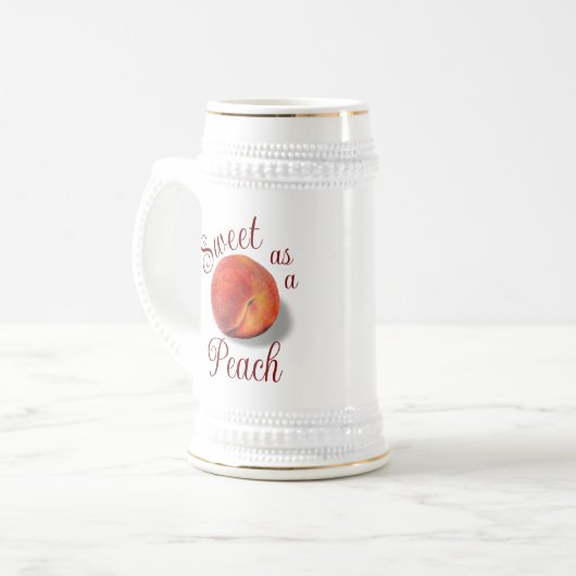 Peach Stein Tasse (Vorderseite Links)