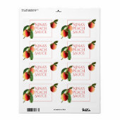Peach stems Food Label (Vorne)