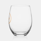 Peach Stilisierten Name Wedding Bridesmaid Weinglas Ohne Stiel (Links)