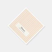 Peach Streifen Babyduschpapier Serviette (Ecke)