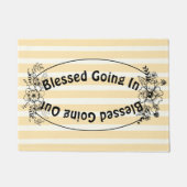 Peach Streifen gesegnet in gesegnet gehen aus Fußmatte (Vorderseite)