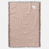 Peach Strip Terracotta Butterfly Script Monogram Decke (Vorderseite Vertikal)