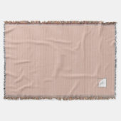 Peach Strip Terracotta Butterfly Script Monogram Decke (Vorderseite)