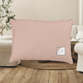 Peach Strip Terracotta Butterfly Script Monogram Dekokissen