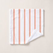 Peach Striped  Badhandtuch Set (Waschlappen)
