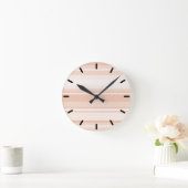 Peach stripes runde wanduhr (Zuhause)