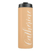 Peach Stylized Wedding Bridesmaid Thermosbecher (Vorderseite)