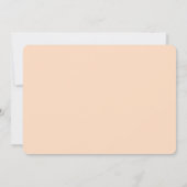 Peach Succulents Floral Watercolor - Hochzeit Einladung (Rückseite)