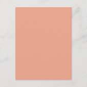 Peach Summer Wedding Platzkarte DIY (Rückseite)