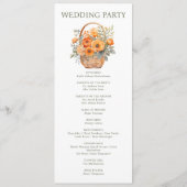 Peach Summer Wedemony Program Programm (Rückseite)