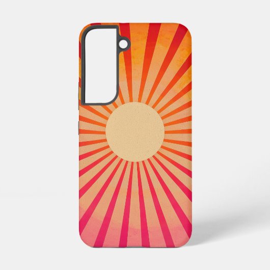 Peach Sunburst Phone Case Samsung Galaxy Hülle (Rückseite)