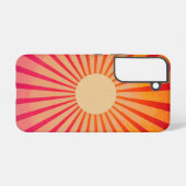 Peach Sunburst Phone Case Samsung Galaxy Hülle (Rückseite (Horizontal))