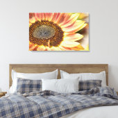 Peach Sunflower Leinwanddruck (Insitu (Schlafzimmer))