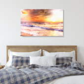 Peach Sunset Leinwanddruck (Insitu (Schlafzimmer))