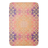 Peach Sunset Royal Damask Badematte (Vorderseite Vertikal)