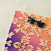 Peach Sunset Royal Damask Strandtuch (Beispiel)