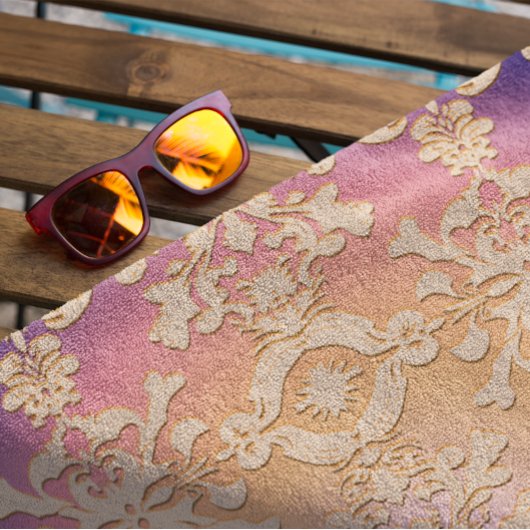 Peach Sunset Royal Damask Strandtuch