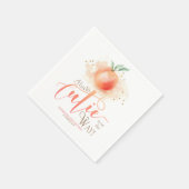 Peach Süsse Babydusche Serviette (Ecke)