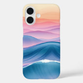 Peach Swell Fluid Abstrakt Coastal Case-Mate iPhone Hülle (Rückseite)
