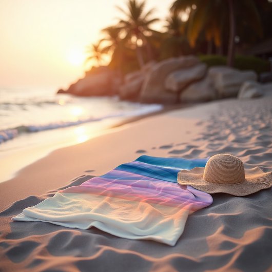 Peach Swell Fluid Abstrakt Coastal Strandtuch