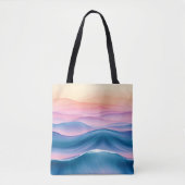 Peach Swell Fluid Abstrakt Coastal Tasche (Vorderseite)