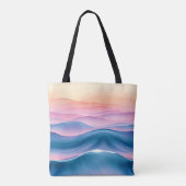 Peach Swell Fluid Abstrakt Coastal Tasche (Rückseite)