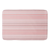 Peach Taupe Moderne Strip Badematte (Vorderseite)