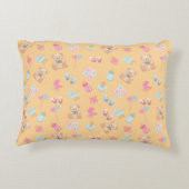 Peach teddy nursey pillow dekokissen (Rückseite)