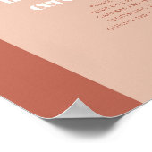 Peach terracotta arch Unplugged Trauung Poster (Ecke)