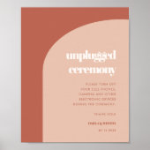 Peach terracotta arch Unplugged Trauung Poster (Vorne)