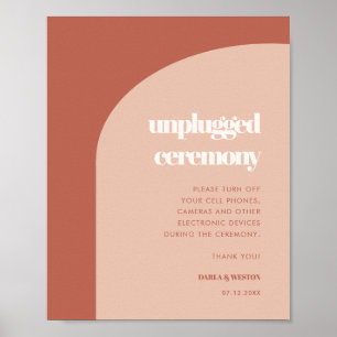 Peach terracotta arch Unplugged Trauung Poster