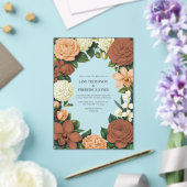 Peach, Terracotta & Cream Floral Wedding Acryleinladungen (In Situ (Hochzeit))