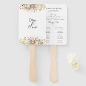 Peach Terracotta Wildblume Meadow Wedding Program Fächer (Vorne und Hinten)