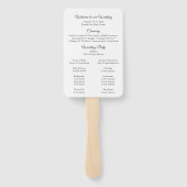 Peach Terracotta Wildblume Meadow Wedding Program Fächer (Rückseite)