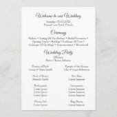 Peach Terracotta Wildblume Meadow Wedding Program Programm (Rückseite)