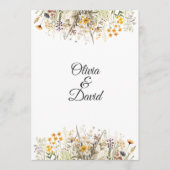 Peach Terracotta Wildblume Meadow Wedding Program Programm (Vorderseite)