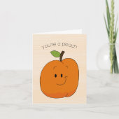 Peach Thank you Dankeskarte (Vorderseite)