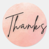 Peach Thanks Sticker (Vorderseite)