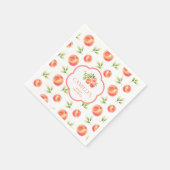 Peach Theme Babydusche Personalisiert Serviette (Ecke)