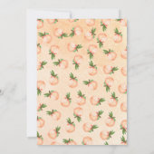 Peach Themed Baby Dusche Einladung (Rückseite)