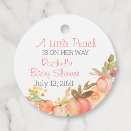 Peach Themed Baby Duwer Fevor Tags Geschenkanhänger