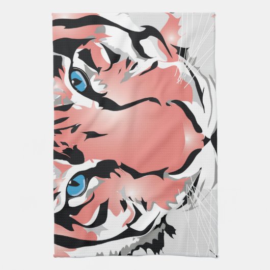 PEACH TIGER KITCHEN TOWEL GESCHIRRTUCH (Vertikal)