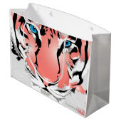 PEACH TIGER LARGE GIFT BAG GROßE GESCHENKTÜTE (Rückseite Schrägansicht)