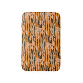 Peach Tiger Stripe Muster Badematte (Vorderseite Vertikal)